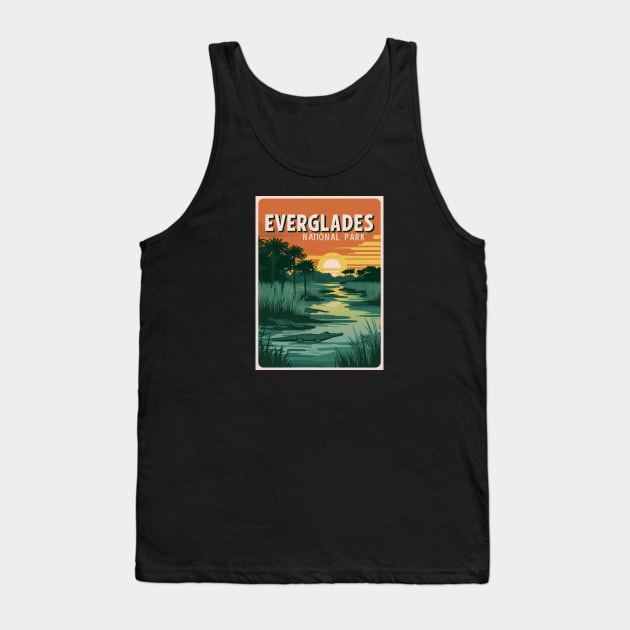 Retro Everglades National Park Poster Tank Top by Perspektiva